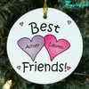Best Friends Glass Ornament For Christmas Friendship Gifts