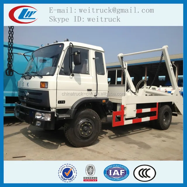 dongfeng 4x2 10 ton 8 m3 rhd or lhd skip loader rubbish truck