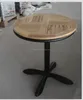round oak/teak/willow solid wood dining table with aluminum base YT5