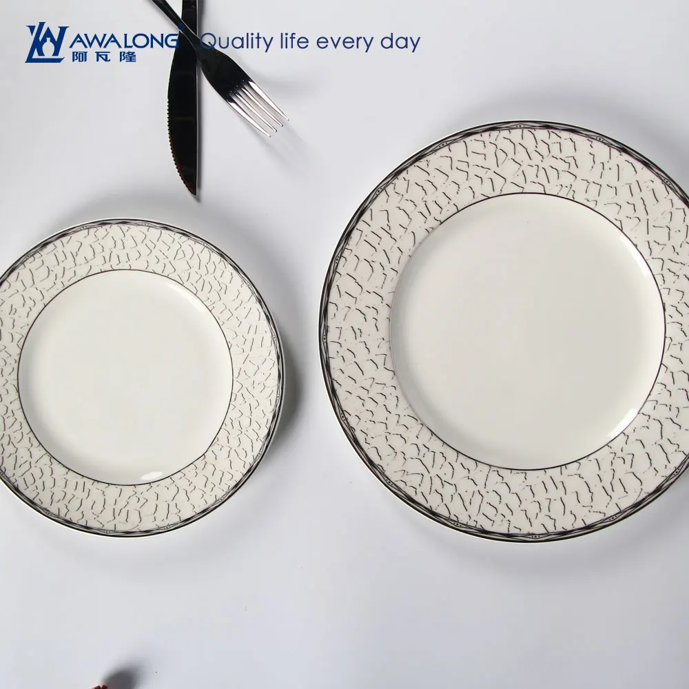 embossed glass charger plate