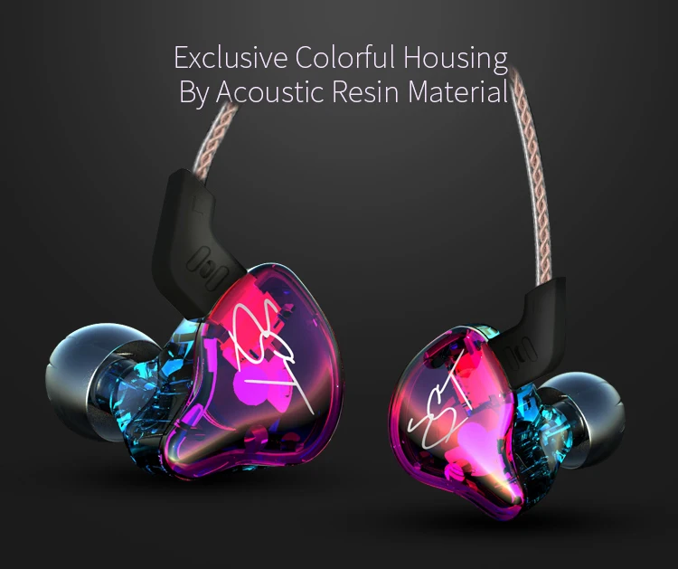 Original KZ ZST Dual Driver Detachable Mobile Phone Earphone Wired Headphone with Microphone - ANKUX.COM