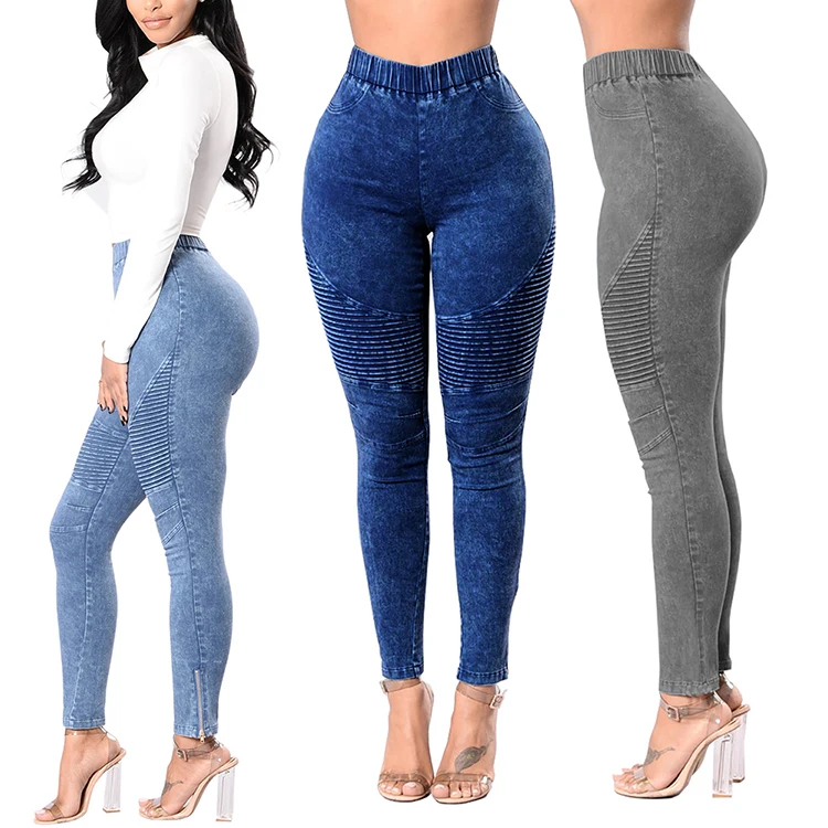Hot Selling Tight Elasticity Thin Blue Plus Size Ladies Women Jeans, As show
Hot Selling Tight Elasticity Thin Blue Plus Size Ladies Women Jeans, As show
