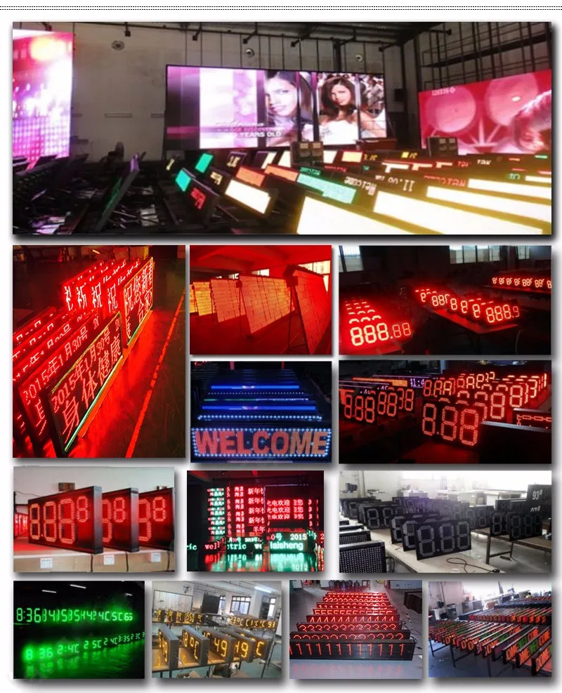P10 Single Color LED Sign Display 960*160mm(Red, Yellow, Green, Blue, White) 10