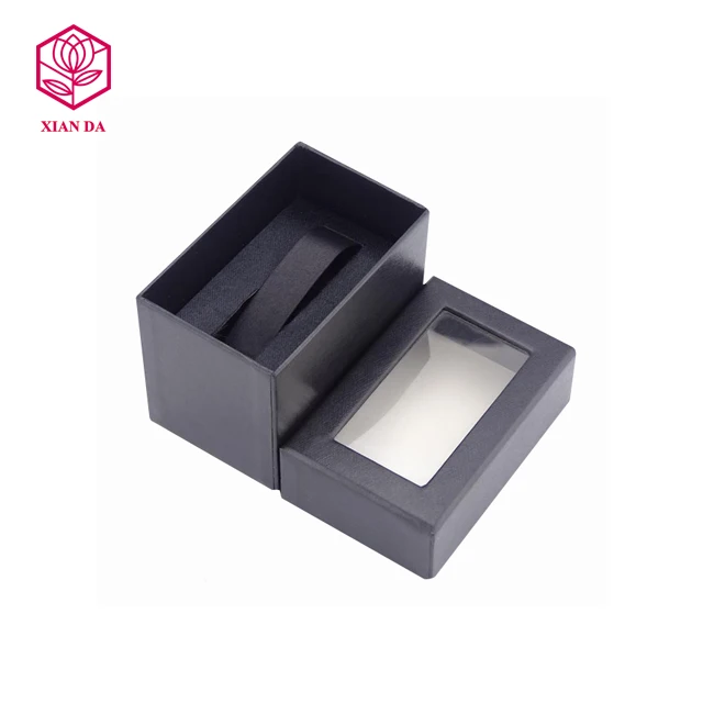 branded pvc window men watch gift box with custom watch pillow