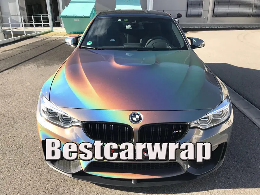 3M SILVER psychedelic gloss metallic car wrapping film with air bubble free (2)