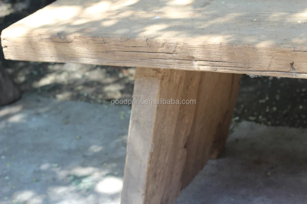 Vintage Reclaimed Solid Wood Bleached Natural Dining Table(SC6311)