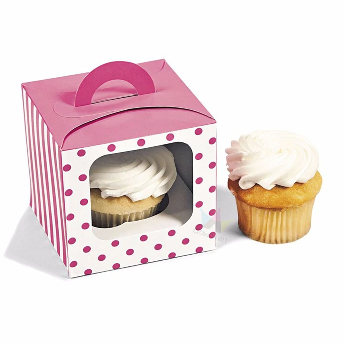 colorful food or cake single paper box