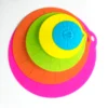 5 Pack Silicone Suction Lids Various Size Reusable Lily Pad Food Containers, Pots, Pans, Salad Bowl Covers - Multicolored
