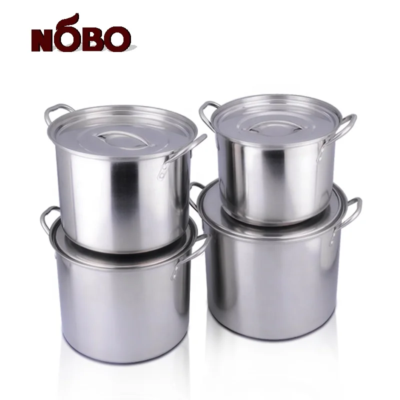 NOBO Brand Bulk Wholesale Industrial Large Capacity Soup Pot Stainless Steel Cooking Pot Set with Cover
NOBO Brand Bulk Wholesale Industrial Large Capacity Soup Pot Stainless Steel Cooking Pot Set with Cover