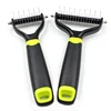 Double Sided Stainless Steel Pet Needle Grooming Tool Dematting Comb for Curl Dog Cat