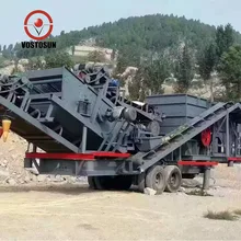 Mobile concrete crusher and screening plant for sale