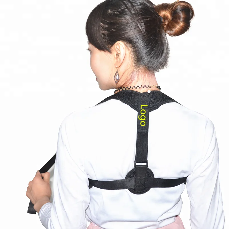 Easy adjustable back posture corrector, Black;gray