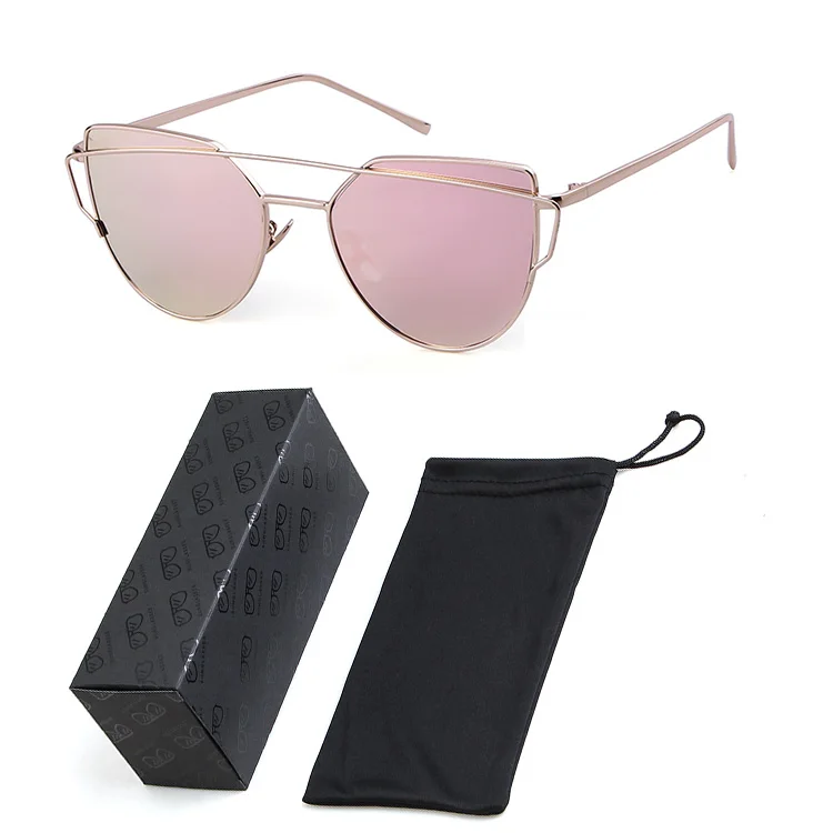 

STORY STY-SM6006 STY8853 Custom Oversized Retro Cat Eye Sunglasses Metal Stock for Women with Packing Pouch and Box