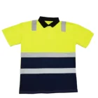 High Quality Custom Polyester Uniform Safety Two Color Polo T-Shirt For Men