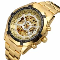 

Winner Watch Men Skeleton Automatic Mechanical Gold Vintage Watch Mens FORSINING Watch Top Brand Luxury