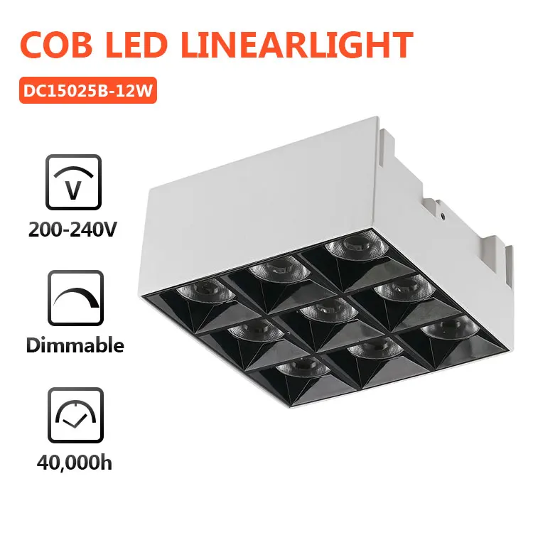 Surface mounted 1890lm led cob linear lamp aluminum 27W led batten light