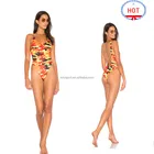 OEM Custom Manufacturer High Quality Women camouflage one piece floating swim suit adult Sublimation Bikini bathing suits sexy