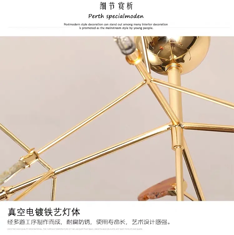 Factory  modern industrial led chandelier colorful pendant G4  lamp bedroom living room chandeliers