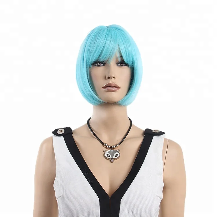 Party Fancy Dress Bright Color Short Bob Style Full Wig For Play
