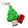 Promotional Custom Bulk High Speed 4GB 8GB 16GB 32GB Santa Claus Tree Silicon Rubber PVC USB Flash Drive For Christmas