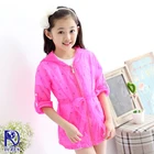 Attractive loveable girls sunscreen clothing dresses