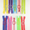5# Open end plastic zippers 10 colors fashion pull ring zipper DIY Handwork contrast color zipper