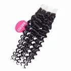 Indian Deep Wave Closure Medium Brown Lace DaChic 100% Remy Human Hair Can Be Dyed Bleached DHL/FedEx Free Shipping