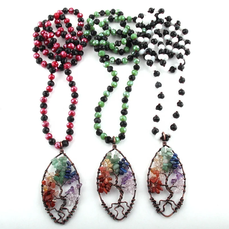 Fashion Bohemian Jewelry Glass Crystal Long Knotted handmade Necklaces 7 Chakra Life Pendant Women Ethnic Necklace Dropship
Fashion Bohemian Jewelry Glass Crystal Long Knotted handmade Necklaces 7 Chakra Life Pendant Women Ethnic Necklace Dropship