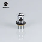 chrome plated brass bathtub drain plug with gasket