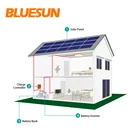 Bluesun 25kw solar system battery 200ah 12v solar system sun panels electricity solar panel system