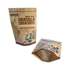 Food grade kraft paper pe zipper pouch packing bag for nuts
