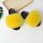 Outdoor Fashion Slides Hot sale fur fluffy wholesale customfur eva slippers