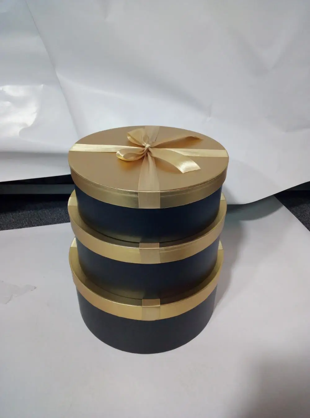 round cardboard packaging flower gift hat box for