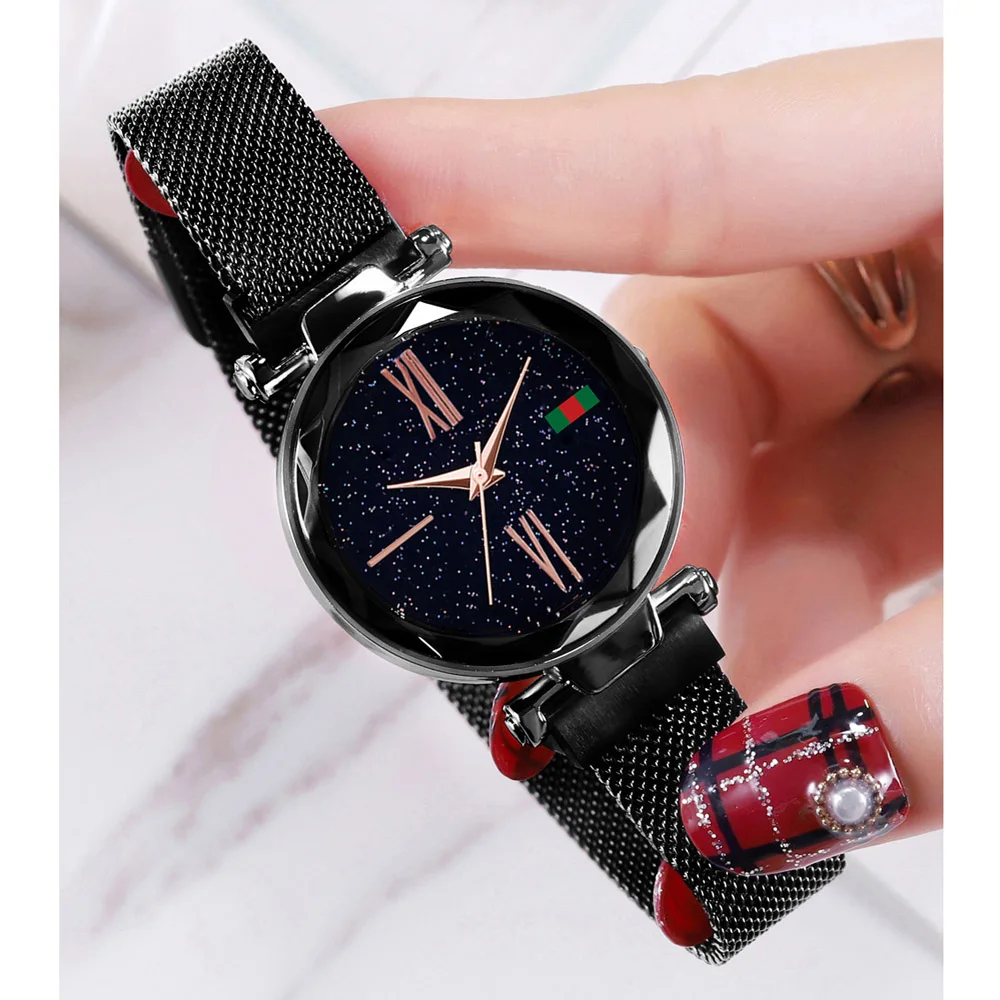Wristwatch Alloy Magnetic Stainless Steel Band Star Drill Quartz Wrist Watch for ladies girls, Gold, rose gold ,silver,black 
Wristwatch Alloy Magnetic Stainless Steel Band Star Drill Quartz Wrist Watch for ladies girls, Gold, rose gold ,silver,black