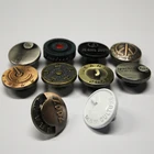 Custom made Clothing jeans accessories fashion metal round jacket denim cover jeans button botton for cloths jeans