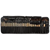 

Wood Wooden Handle 32pcs Make Up Brushes 32 Piece Pcs Pieces Makeup Brush Set With Pu Leather Package Packaging