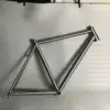 Racing titanium road bike frame for internal routing