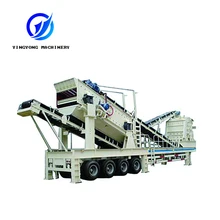 china new design wheel mobile crushing station, Mobile impact stone crusher with vibrating screen