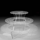 3 Tiers Clear Acrylic Push Up Pops Display Stand Cupcake Lollipop Display Stand