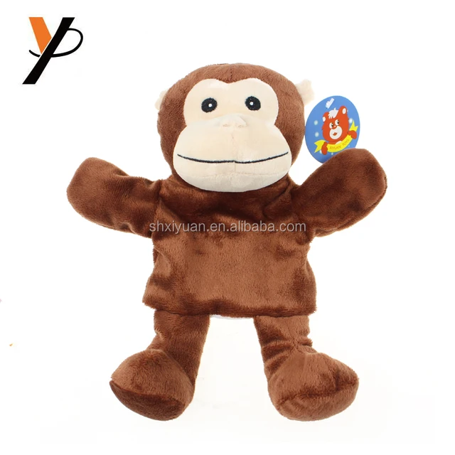 promotion stuffed custom animal shaped monkey toy plush puppets