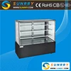High level vertical glass door cold cake display counter and cake display case