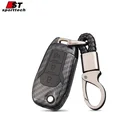Low Minimum Free Sample remote key silicon carbon fiber case shell holder protection car remote key cover For Ford
