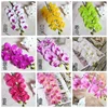 Phalaenopsis manufacturers High quality 9 heads pu Orchids annual flower wedding real touch flower