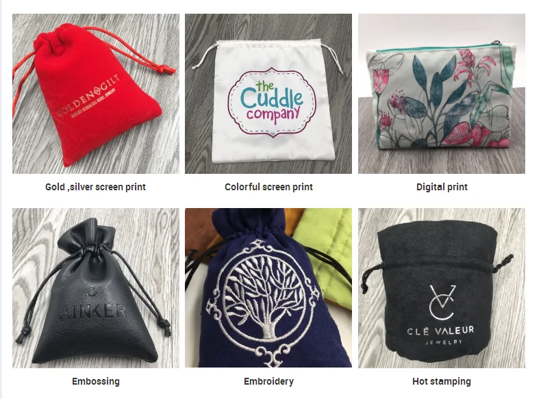 wholesale drawstring gift pouches suede bag