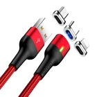 USAMS US-SJ327 U28 Aluminum Alloy Magnetic Fast Charger Data Type-C Micro USB Cable