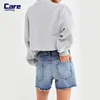 Manufacturer Women High Waist Lady Casual Loose Ripped Jeans Denim Shorts