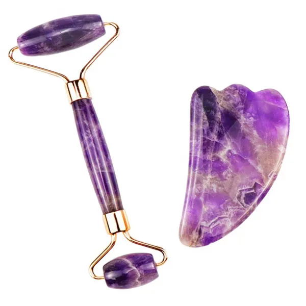 High Quality Natural amethyst roller and amethyst Guasha Smooth Facial Massage Body Skin Care amethyst roller set
High Quality Natural amethyst roller and amethyst Guasha Smooth Facial Massage Body Skin Care amethyst roller set