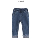 Bebezoo high quality autumn elastic cotton jeans child girl/boy cutey pure cotton casual pants