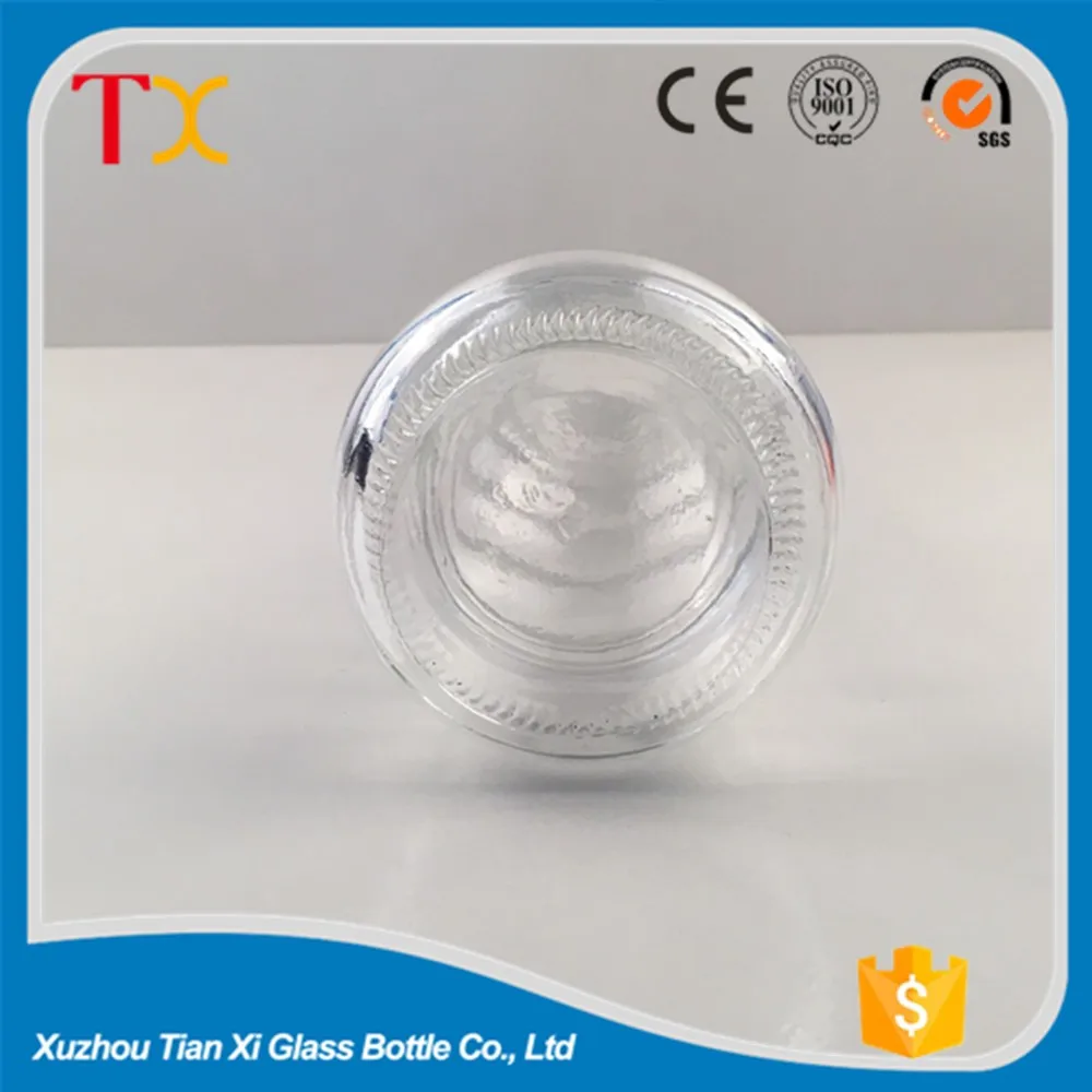 Clear round shape glass vase for table decoration