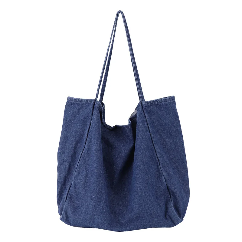 High Quality Large Capacity Women korean fashion shopping bag Durable Wash Denim Fabric tote bag
High Quality Large Capacity Women korean fashion shopping bag Durable Wash Denim Fabric tote bag
